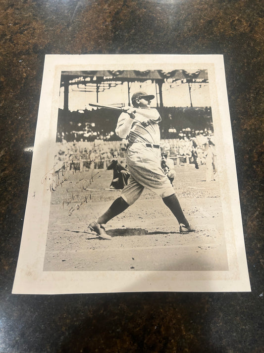Babe Ruth Signed Photo PSA LOA