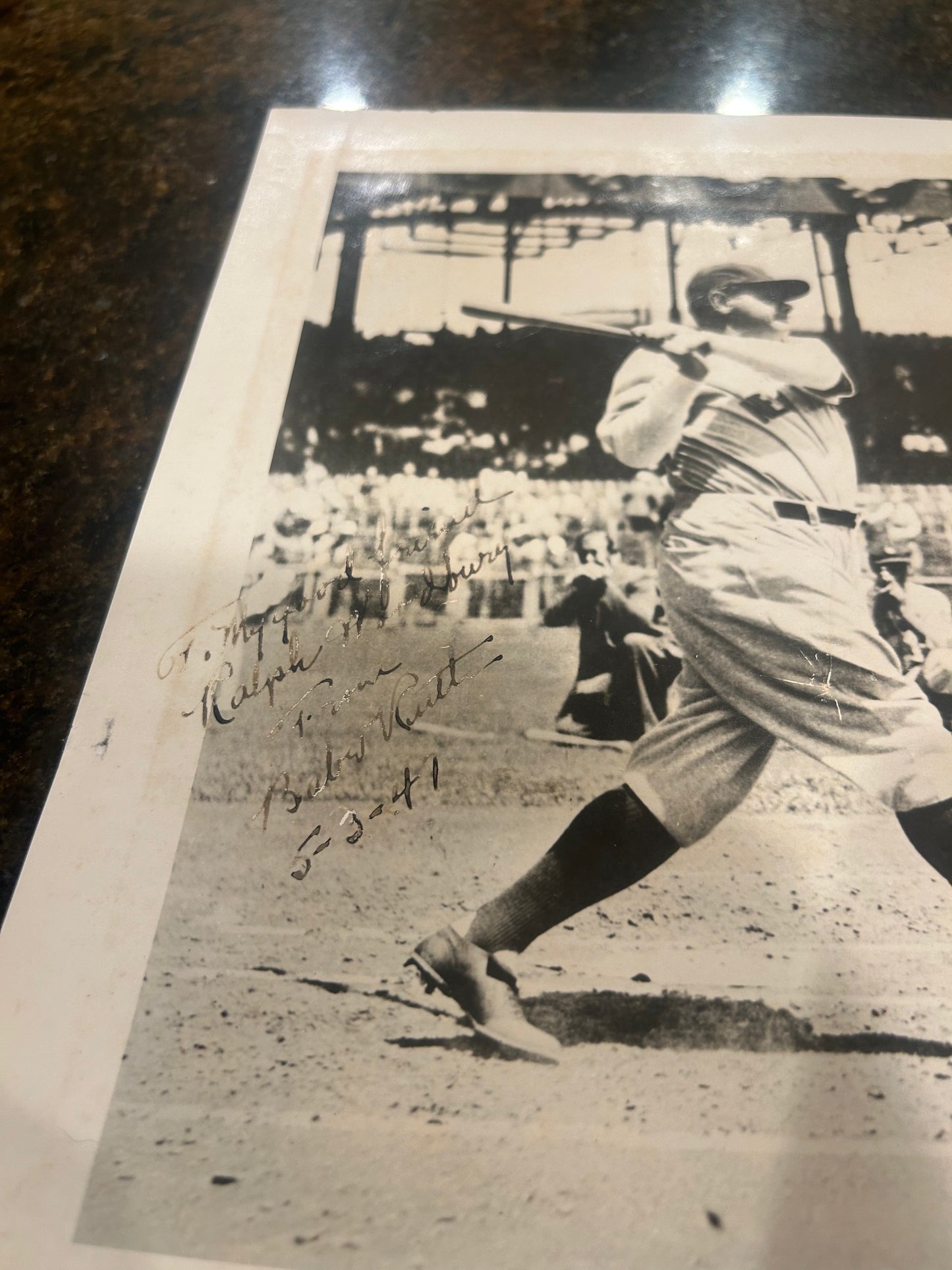 Babe Ruth Signed Photo PSA LOA