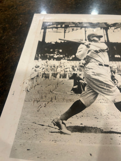 Babe Ruth Signed Photo PSA LOA