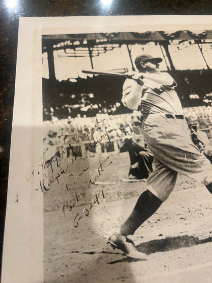 Babe Ruth Signed Photo PSA LOA